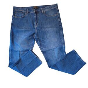 JoS A Bank Reserve Traditional Fit Jeans 44x32 Medium Wash Stretch Denim